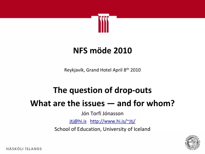 nfs m de 2010 reykjav k grand hotel april 8 th 2010