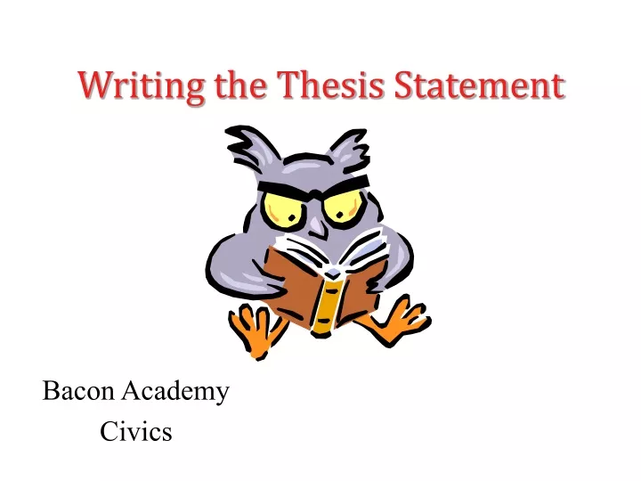 writing the thesis statement