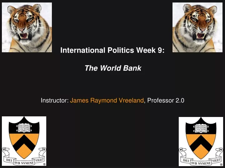 international politics week 9 the world bank