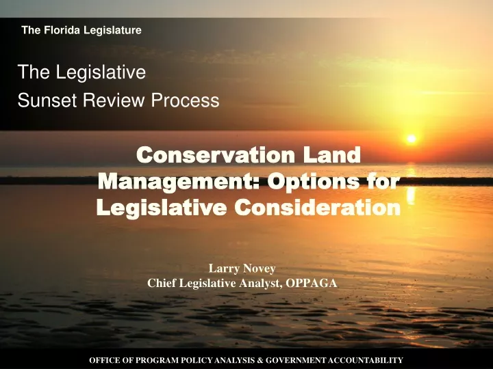 the legislative sunset review process