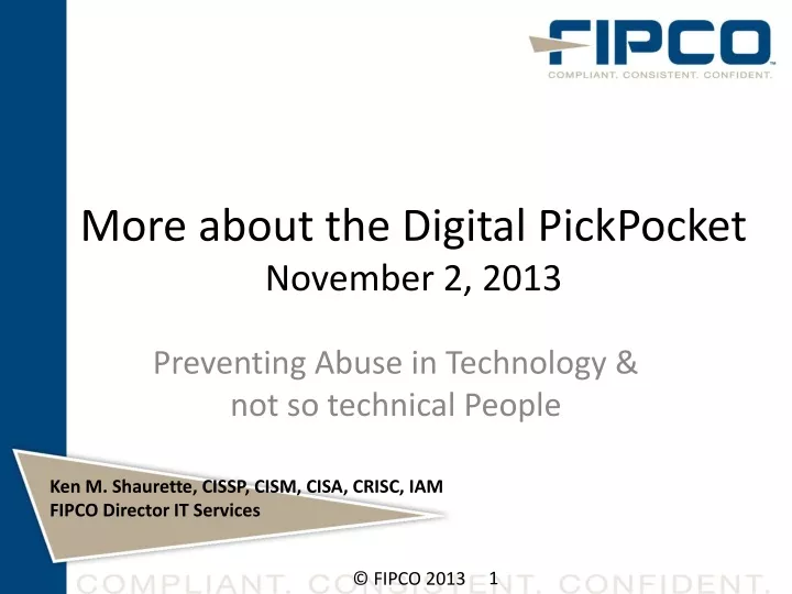 more about the digital pickpocket november 2 2013