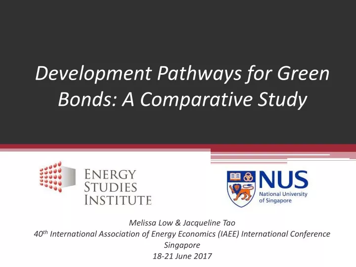 development pathways for green bonds a comparative study