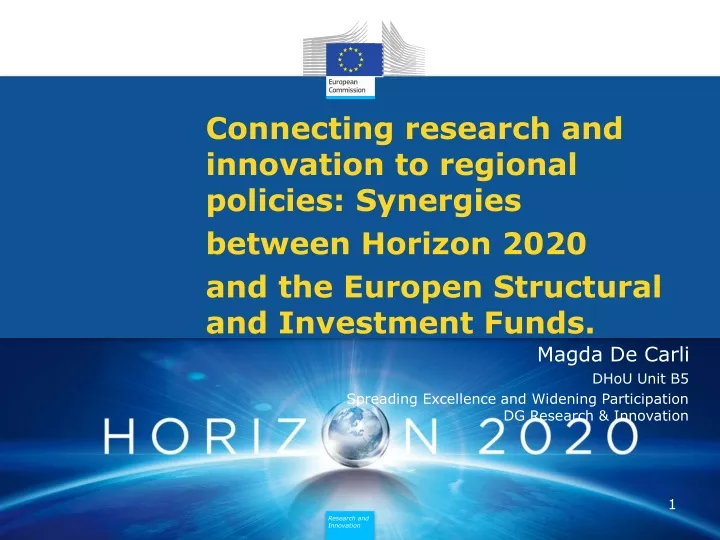 connecting research and innovation to regional