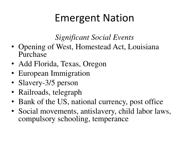 emergent nation