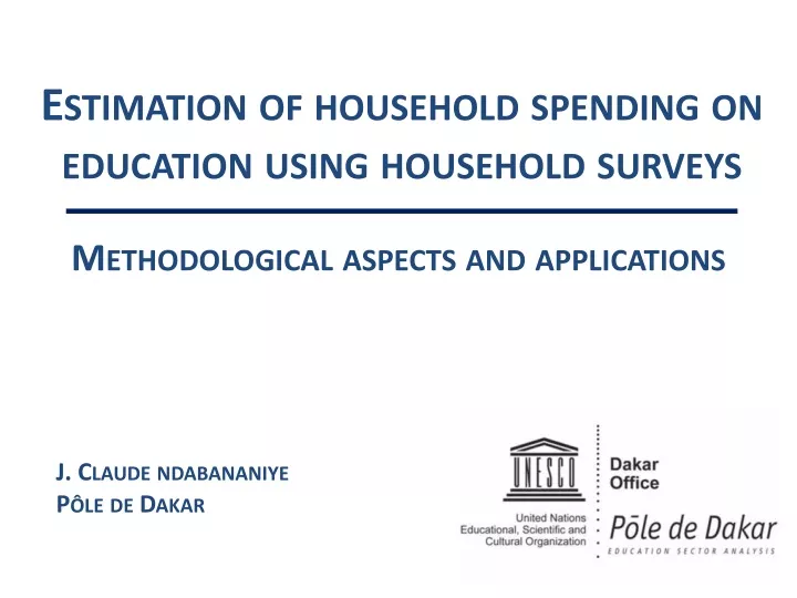 estimation of household spending on education