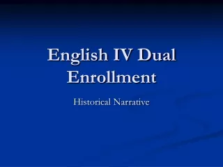English IV Dual Enrollment