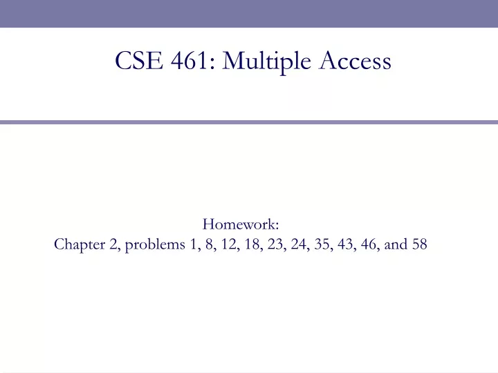 cse 461 multiple access