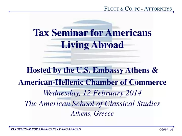 tax seminar for americans living abroad hosted