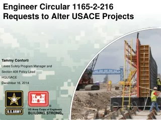 Engineer Circular  1165-2-216 Requests to Alter USACE Projects