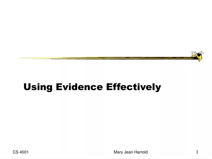 using evidence effectively