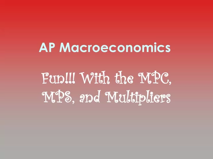 ap macroeconomics