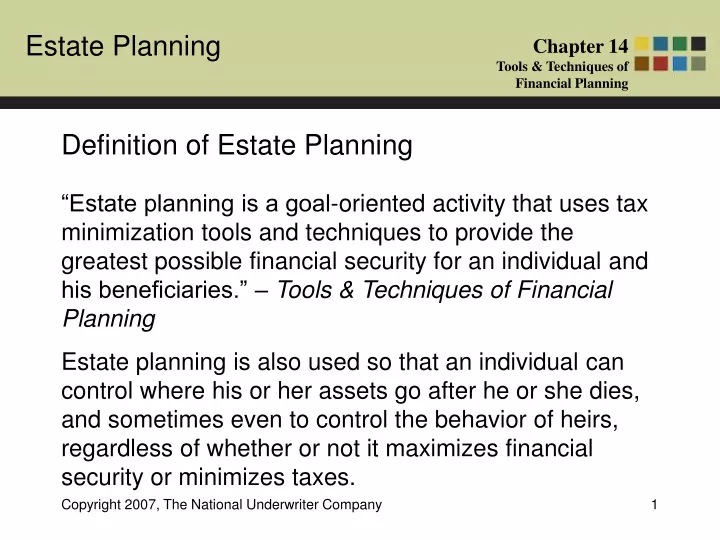 definition of estate planning