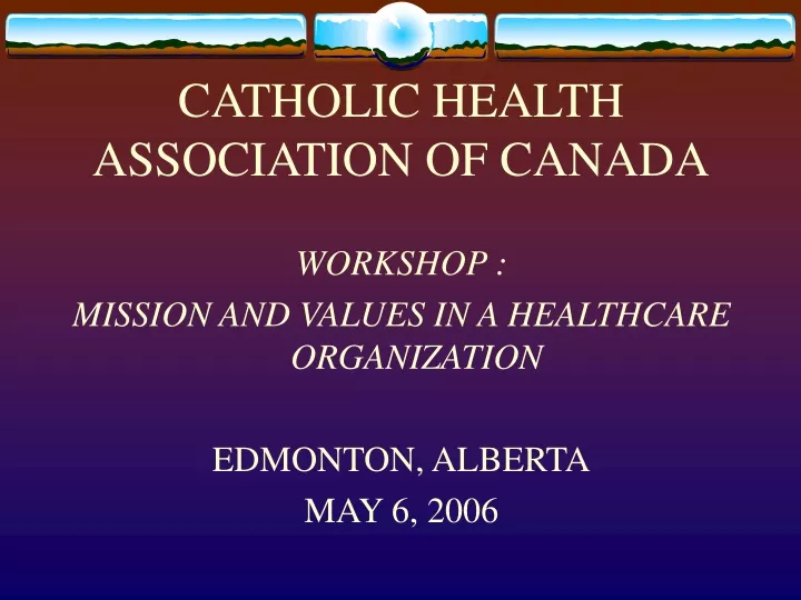 catholic health association of canada