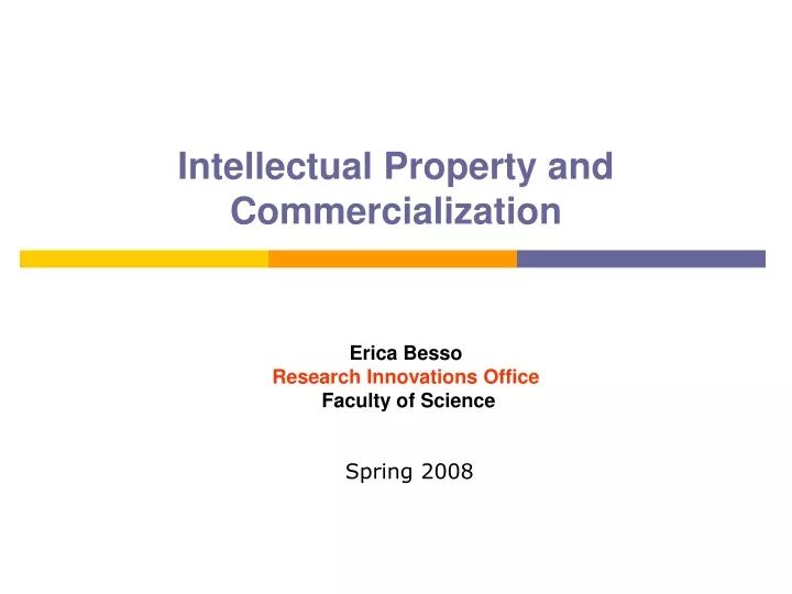 intellectual property and commercialization