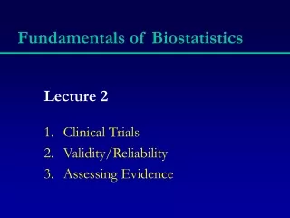 Fundamentals of Biostatistics