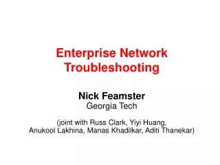 Enterprise Network Troubleshooting