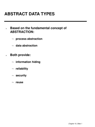 ABSTRACT DATA TYPES