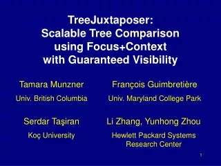 TreeJuxtaposer: Scalable Tree Comparison using Focus+Context with Guaranteed Visibility