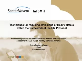 Techniques for reducing emissions of Heavy Metals within the framework of the HM Protocol