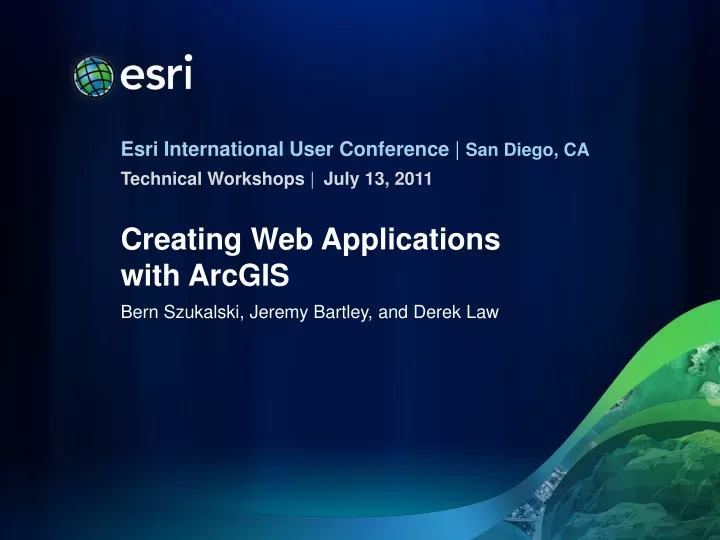creating web applications with arcgis