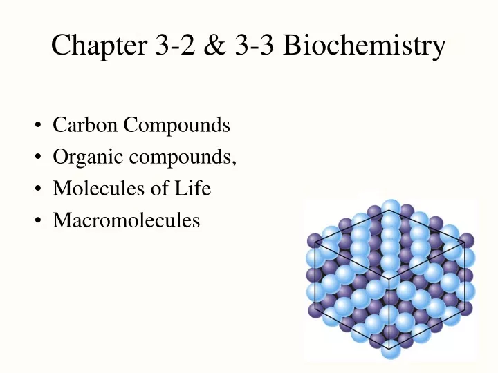 chapter 3 2 3 3 biochemistry