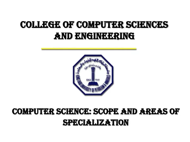 college of computer sciences and engineering