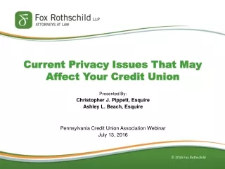 Current Privacy Issues That May Affect Your Credit Union