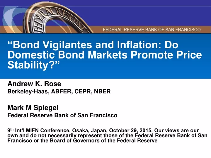 bond vigilantes and inflation do domestic bond