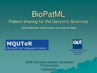 BioPatML Pattern sharing for the Genomic Sciences