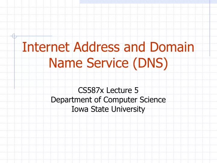 internet address and domain name service