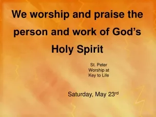 St. Peter  Worship at  Key to Life