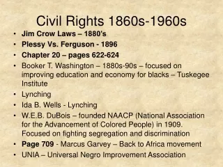 Civil Rights 1860s-1960s