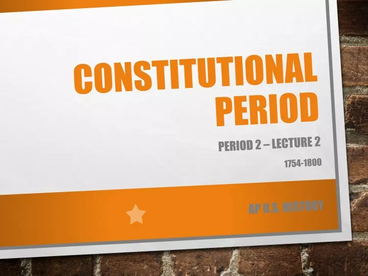 constitutional period