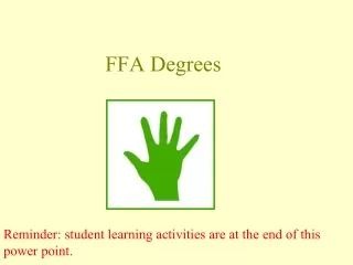 FFA Degrees