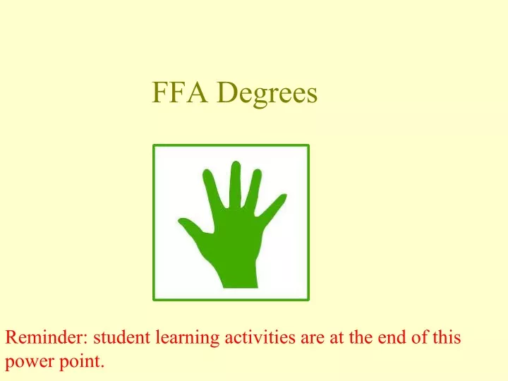 ffa degrees