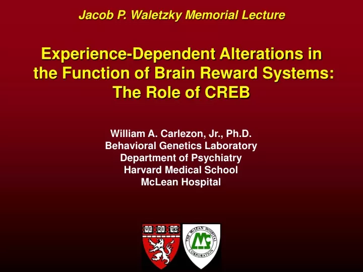 jacob p waletzky memorial lecture experience