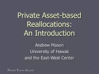 Private Asset-based Reallocations:   An Introduction