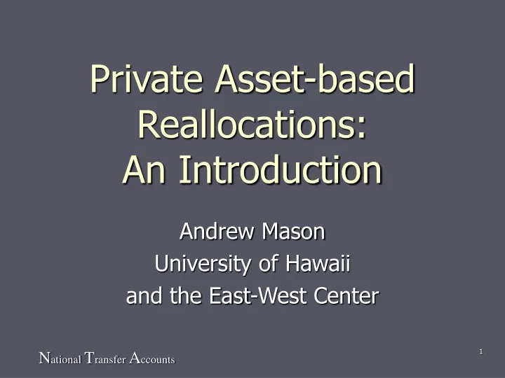 private asset based reallocations an introduction
