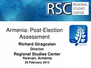 Armenia: Post-Election Assessment