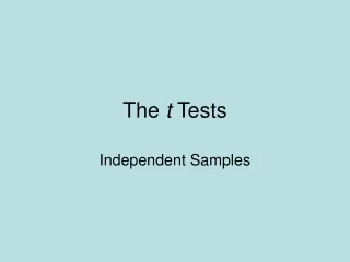 The  t  Tests