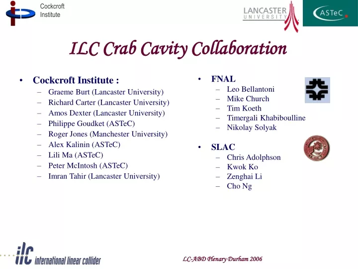 ilc crab cavity collaboration