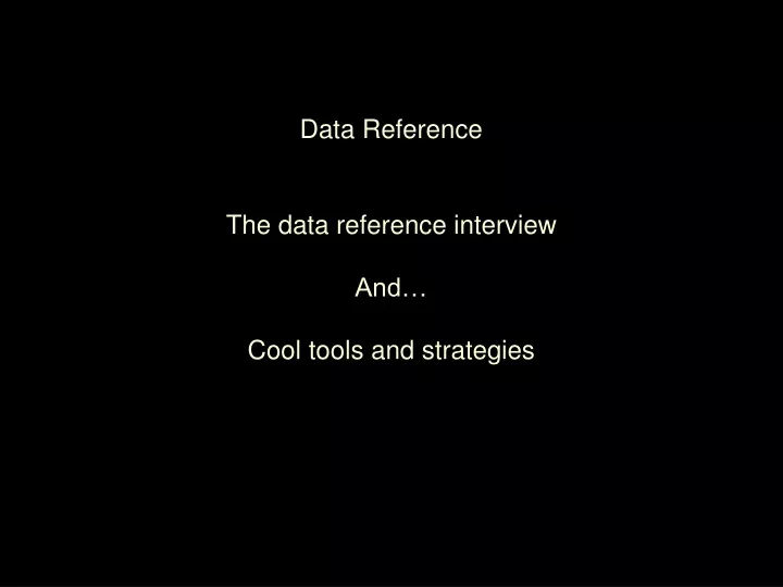 data reference