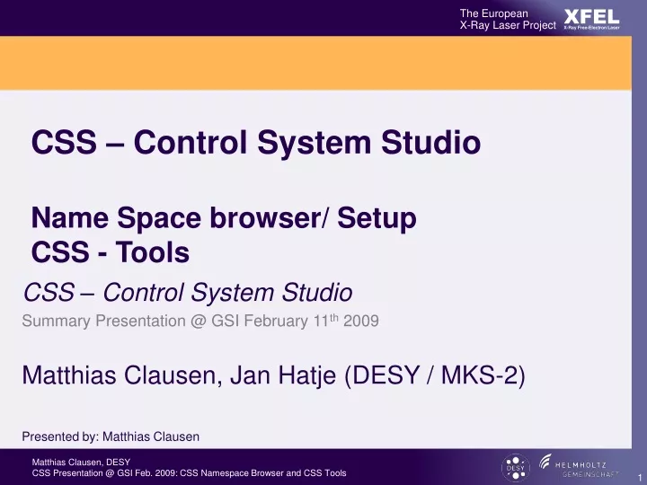css control system studio name space browser