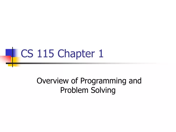 cs 115 chapter 1