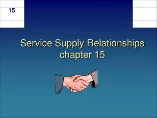 Service Supply Relationships chapter 15