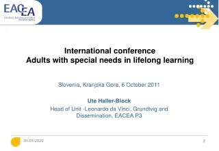 International conference Adults with special needs in lifelong learning