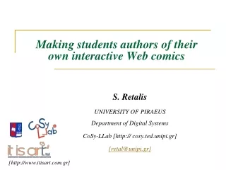 Making students authors of their  own interactive Web comics
