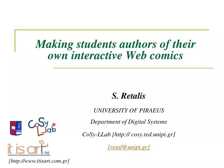 making students authors of their own interactive