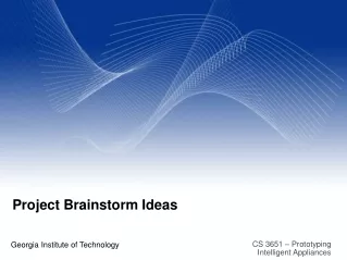 Project Brainstorm Ideas