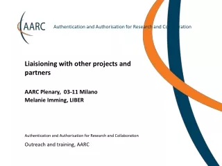 AARC  Plenary,  03-11 Milano Melanie Imming, LIBER